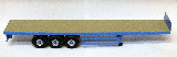 FLATBED TRAILER TRI AXLE LIGHT BLUE